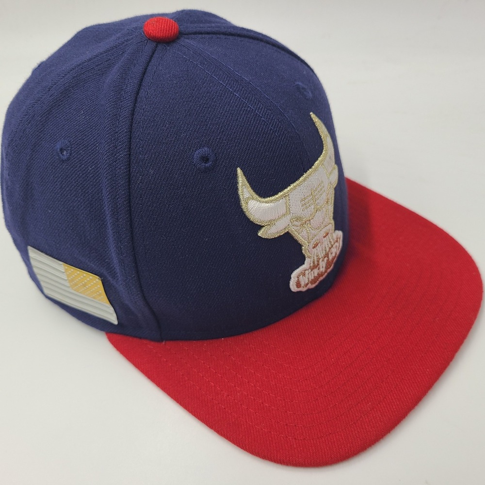 Chicago Bulls Hat Snapback New Era 9Fifty Blue Red Gold NBA American Flag USA